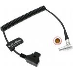 Power Cable for Tilta Nucleus-M Motor Right Angle 7 Pin Male to D-tap Coiled Cable for V-Mount Battery Plate for sale