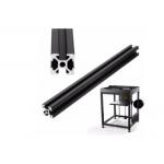 Silvery / Black Anodized T Shaped Aluminum Extrusion Profiles Powder Coated for sale