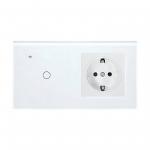Smart Touch Switch Socket Combination Voice Control On Off Outlet Switch With Timing