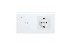 China Smart Touch Switch Socket Combination Voice Control On Off Outlet Switch With Timing supplier