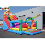 0.55mm PVC Giant inflatable slide , cute clown attractive inflatable slide for kids for sale