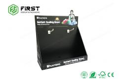 China Matte Black Pegboard Hanging Cardboard Counter Display Stand Environmental Friendly supplier