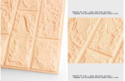 China Anti static 770*700mm 3d brick wall foam stickers / pe foam wall panels supplier