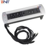 Electric Silver Desk Flip Up Power Data Socket And  3mm Panel Thickness for sale