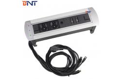 China Electric Silver Desk Flip Up Power Data Socket And  3mm Panel Thickness supplier