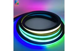 China Digital Addressable LED Neon Rope Light Strip Programmable 12v Black Silicone Material supplier