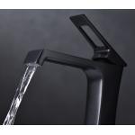 bathroom Black Waterfall Mixer Taps Ceramic Valve Desk Mounted for sale