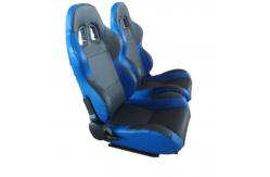 China Adjustable Race Car Seats Blue Pvc Seats Single Adjuster And Single Slider supplier
