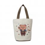 Simple Canvas Handles Zipper Eco Canvas Bags Lightweight for sale