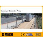 6 Gauge American Temp Chain Link Fence Fabric 6 Ft X 8 Ft Perimeter Patrol Panels for sale