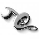 Modern Plating Metal Die Casting Parts 73*40mm Beer Bottle Opener for sale