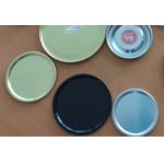 Eco friendly Round Food Black Aluminum Can Bottom Easy Open Can Covers for sale
