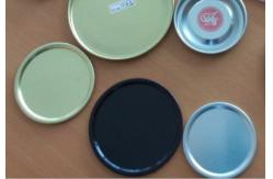 China Eco friendly Round Food Black Aluminum Can Bottom Easy Open Can Covers supplier