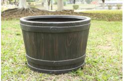 China Modern Lightweight Waterproof Round Fiber Clay Planter Reinforced Clay Planter supplier