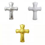 Wholesal New Design Gold Silver White Easter Cross Aluminum Foil Balloon for Party Decorations Supplies for sale
