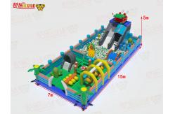 China Customized Inflatable Slide Jumping Castle With Big Ocean Balls Pool supplier
