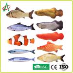 China Simulate ISO9001 Pet Plush Toy , Fish Chew Toy 30X13X5cm factory