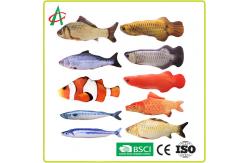China Simulate ISO9001 Pet Plush Toy , Fish Chew Toy 30X13X5cm supplier