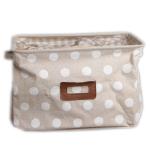 Cotton Linen Portable Square Dirty Cloth Storage Bag Hamper Eco Friendly for sale