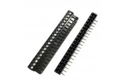China 3.81mm Pitch PCB Pluggable Screw Terminal Blocks Plug + Right Angle Pin Header Black supplier