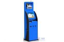 China Dual Touch Screen Information Kiosk Ticket Vending With Vertical Ad Display supplier