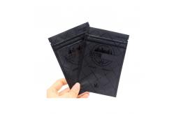 China Resealable Black Mylar k Packaging Bag With Window CMYK / Pantone Printing supplier