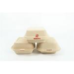 Clamshell Biodegradable Take Away Box Sustainable Fast Food Packaging for sale