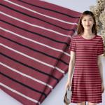 Lenjing Modal Striped Knit Fabric For Casual Wear Environmentally Friendly for sale