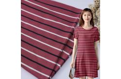 China Lenjing Modal Striped Knit Fabric For Casual Wear Environmentally Friendly supplier