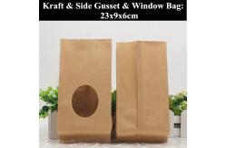 China Custom Printed Kraft Paper Bag With Transparent Window for Coffee Beens supplier