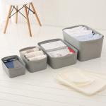 Grey Stackable Underwear Plastic Storage Box for sale