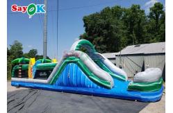 China 48ft Interactive Inflatable Obstacle Course Funny Bouncy House Inftable For Party Events supplier