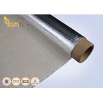 Silver Heat Reflective Aluminum Fiberglass Cloth For Flexible Hose Fabricating Purpose for sale