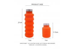 China BPA Free Reusable Silicone Folding Water Bottle supplier