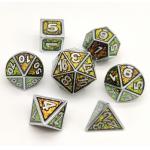 Handmade RPG Dice Set Neat Sharp Edges​​ Gold Plated Surface for sale