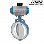 Pneumatic Fluorine Lined Clamp Butterfly Valve Clamp End for sale