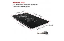 China 2 Burner Electric Cooktop 220V-240V Built In Induction Cooktop 12 Inch 3500W supplier