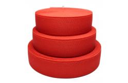 China Bodybuilding Latex Resistance Band Polyester Elastic Webbing 2.5cm Red supplier