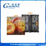5000nits High Brightness P3.91 Outdoor Glass Transparent Led Video Wall for sale