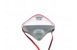 China Adjustable Headstrap FFP2V Foldable Dust Mask With Valve Easy Wearing And Taking Off supplier