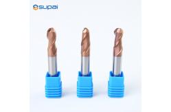 China HRC55 CNC Ball Nose Spiral End Mills Vollhartmetall For Wood supplier
