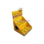 Yellow Counter Top Cardboard Candy Display Recycled With 12 Round Dividers for sale