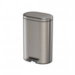 Stainless Steel rounded rectangle trash can Foot Pedal Big Capacity Rolling Cover Waste Bin for Household Bathroom Kitchen Garbage Can for sale