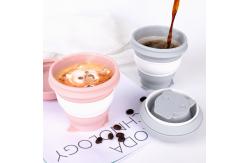 China Reusable 4oz Silicone Collapsible Drinking Cups With Lid supplier
