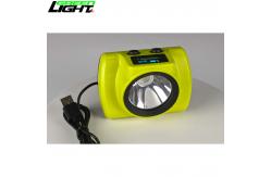 China Portable LED Miner Cap Lamp , 25000lux Underground Mining Lamp With Cradle Charger supplier