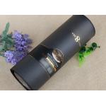 Custom Hot Stamping Paper Tube Packaging Black For Wine Bottle FDA Approval for sale