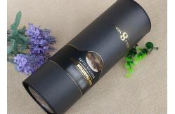 China Custom Hot Stamping Paper Tube Packaging Black For Wine Bottle FDA Approval supplier