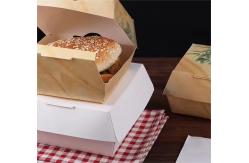 China Customized Biodegradable Paper Burger Box with Printing for Fast Food Takeaway supplier