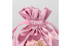China Satin Hair Packaging Drawstring Silk Bags For Hair Extensions supplier