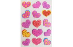 China Personalized Heart Shaped Stickers For Wedding Favors Non Toxic Silk Printing supplier